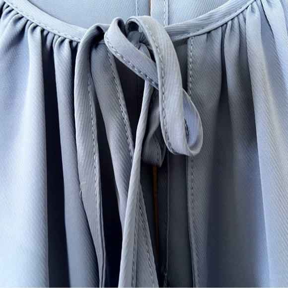 Amanda Uprichard Revolve Charleigh Romper Long Sleeve in Oxford Blue Size XS - Picture 9 of 12